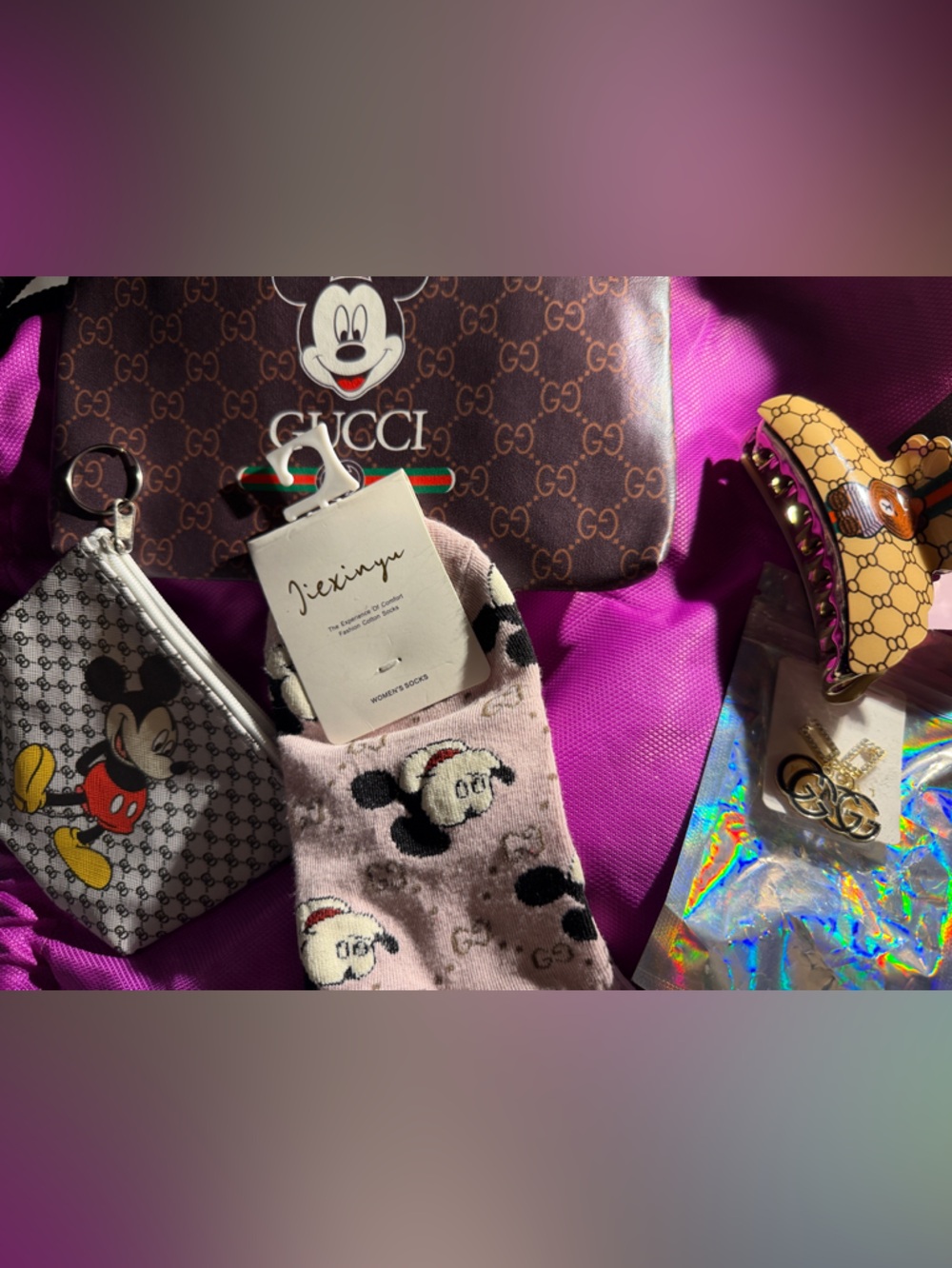Pink Mickey Mouse Kids Socks -Inspired Brand